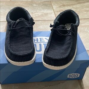 NEW Hey Dude Kids Navy Wally Stretch